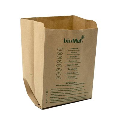 10 litre paper bag made from recycled paper without print