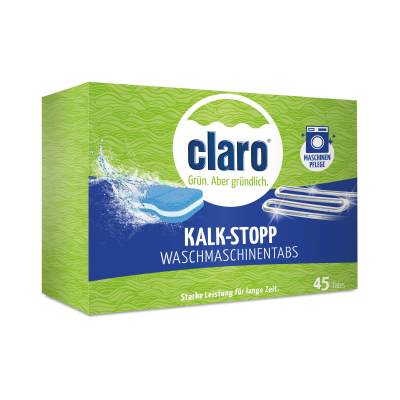 claro Kalk-Stopp-Tabs schonen Waschmaschine und Wäsche